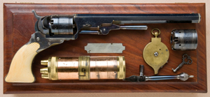 Two views of the cased Colt Patterson revolver that sold for a record $977,500. Image courtesy of Greg Martin Auctions/Heritage Auctions.